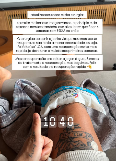 Lipe Ribeiro passa por cirurgia após lesão grave