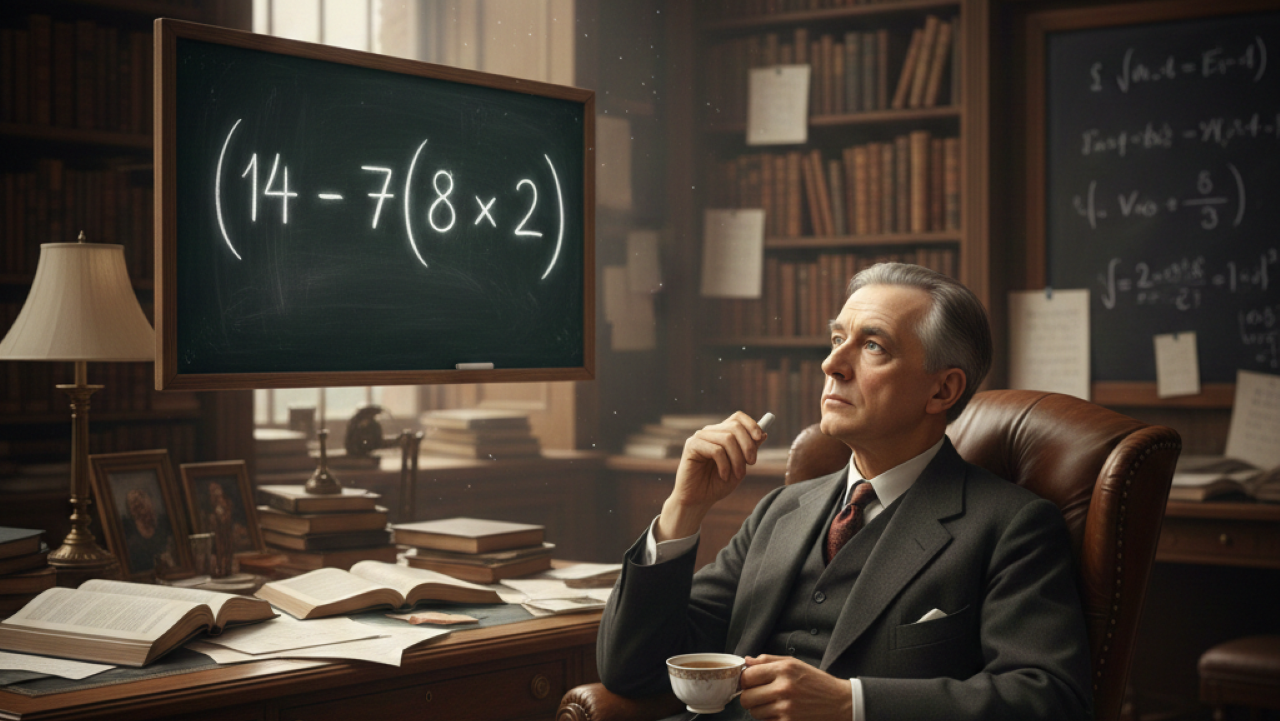 Quanto é (14 – 7) (8 × 2)? A equação que milhares erram por ignorar um detalhe básico