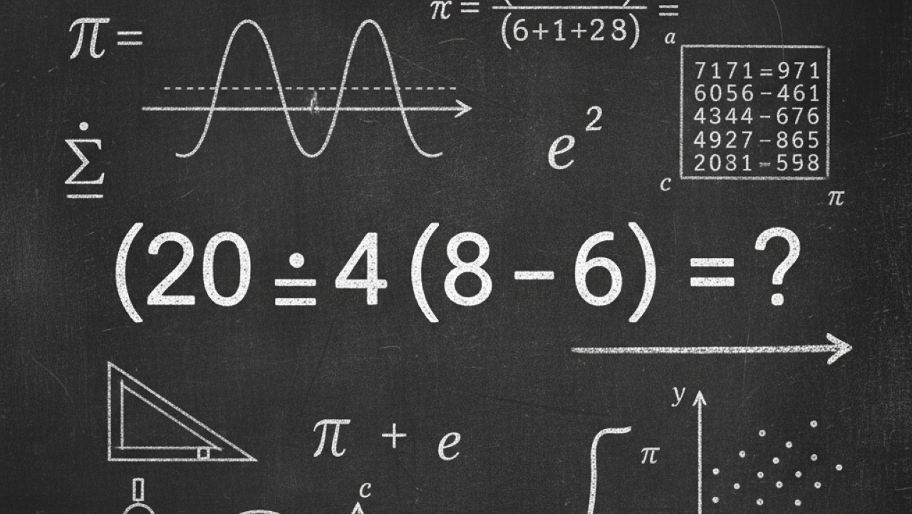Como resolver (20 ÷ 4)(8 – 6)? O desafio matemático que tirou o sono de muitos