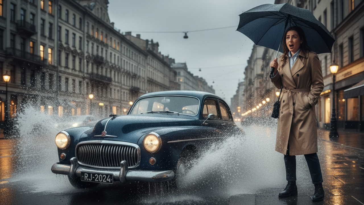 Molhar pedestre na rua, mesmo que sem querer, dá multa?