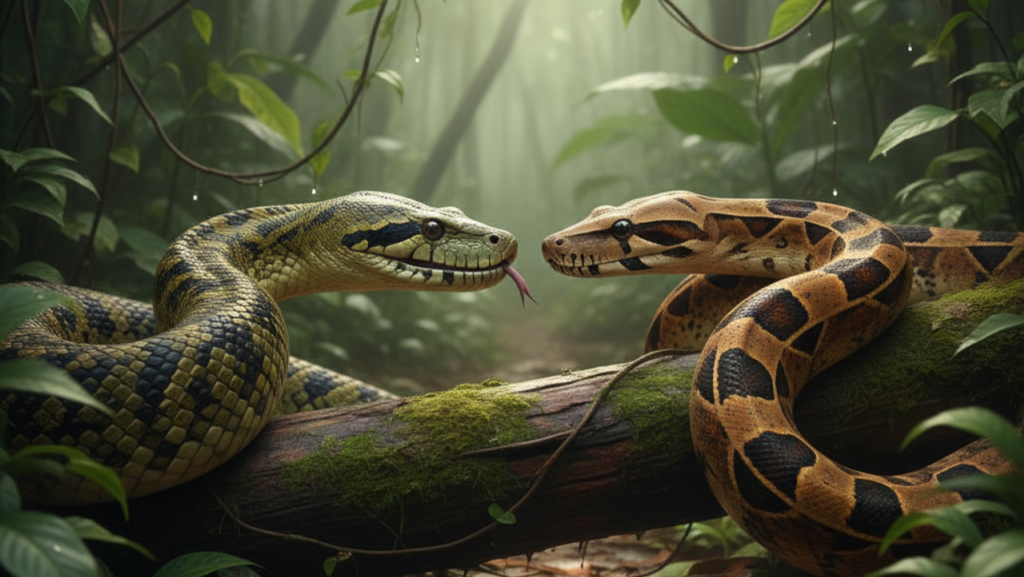 Qual a diferença entre Sucuri, anaconda e jibóia?