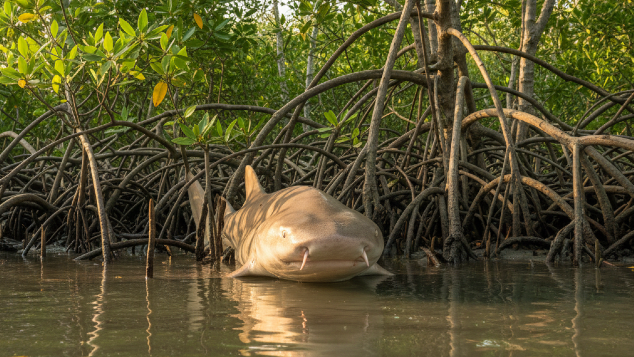 Resgate em manguezal salva tubarão-lixa e emociona o Brasil