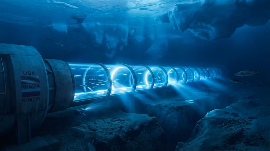 Maior túnel subaquático do mundo vai ligar dois continentes sob o Oceano Ártico em poucos minutos
