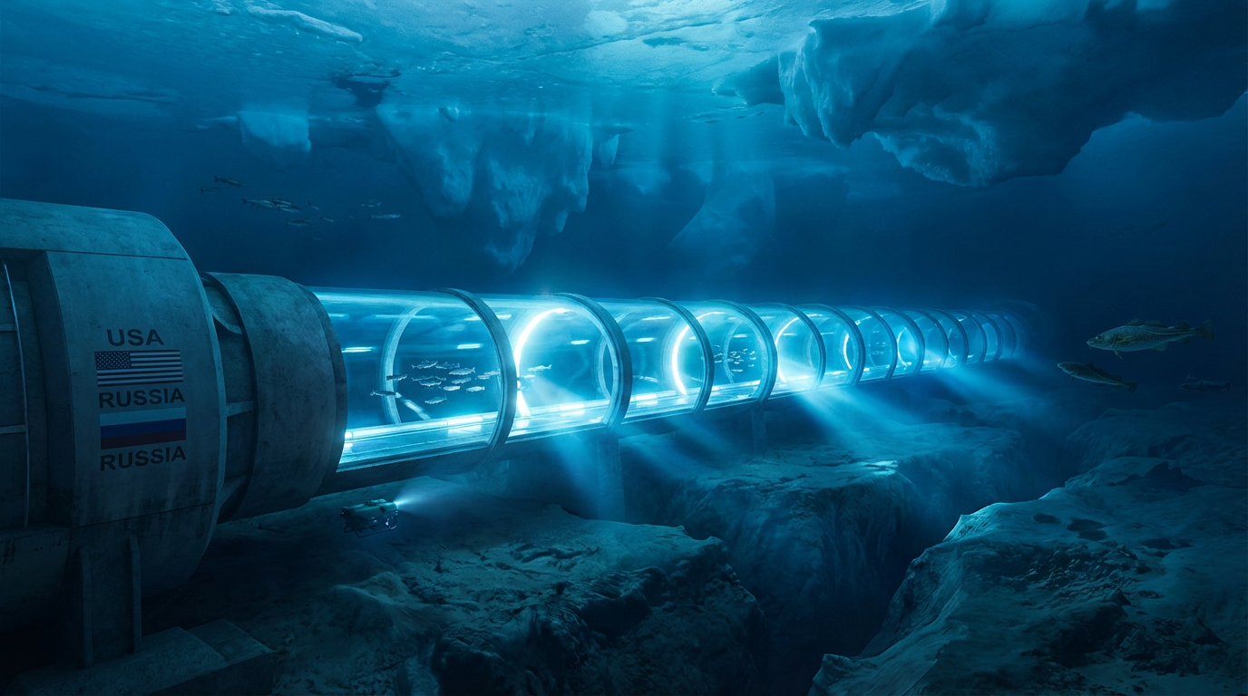 Maior túnel subaquático do mundo vai ligar dois continentes sob o Oceano Ártico em poucos minutos