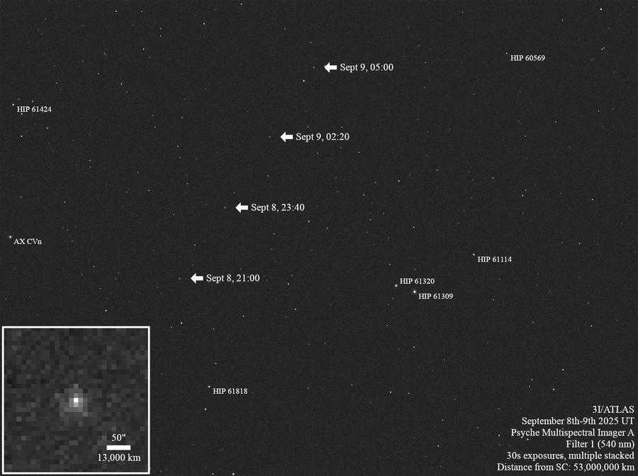 NASA revela novas imagens do cometa interestelar 31/ATLAS