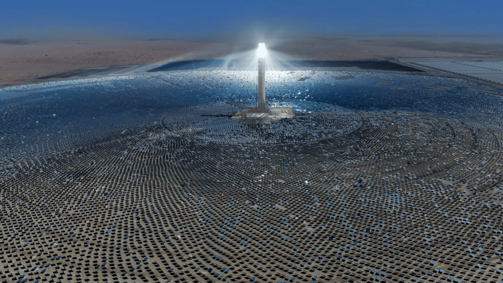 Um dos maiores parques solares da história ocupa todo um deserto e vai abastecer muitas nações