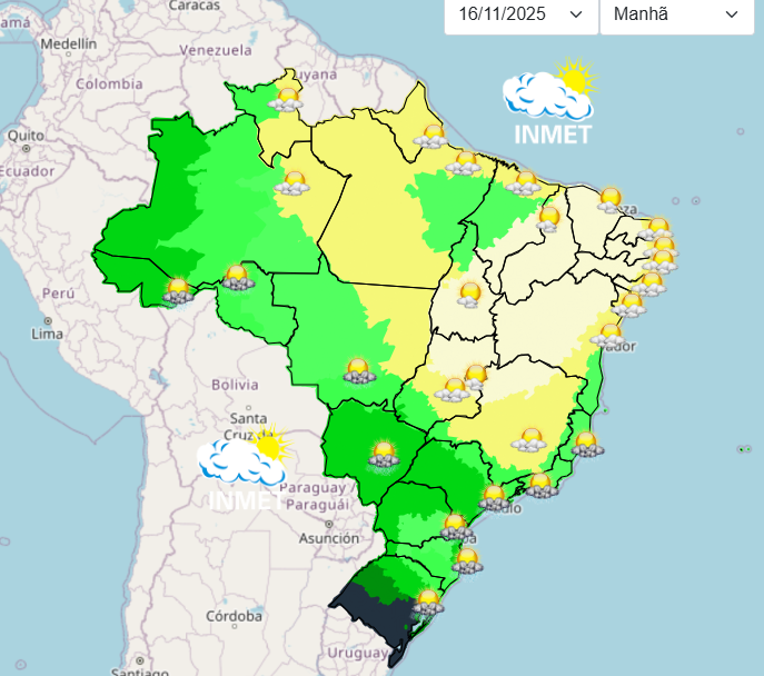 Previsão do tempo para São Paulo nesse domingo, 16