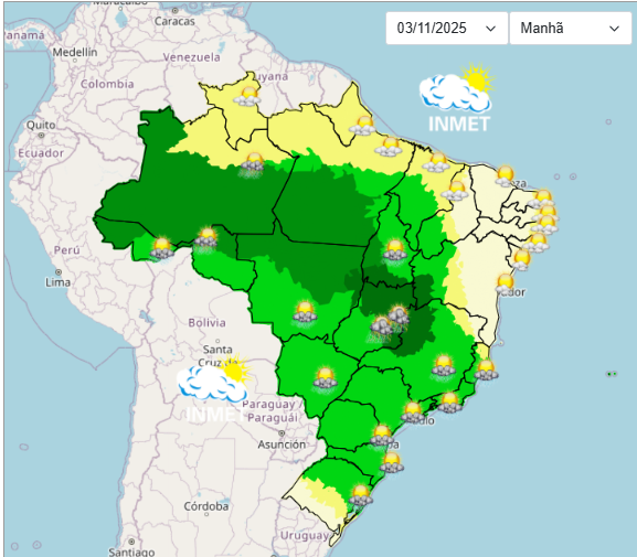 Previsão do tempo para novembro tem granizo e fortes chuvas, veja as regiões