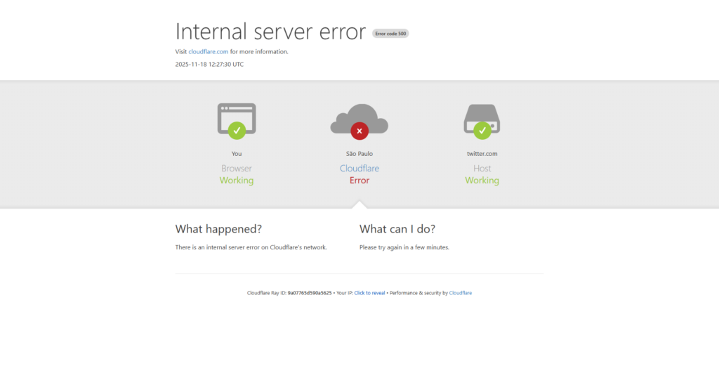 Queda da Cloudflare derruba plataformas e expõe riscos da dependência digital global