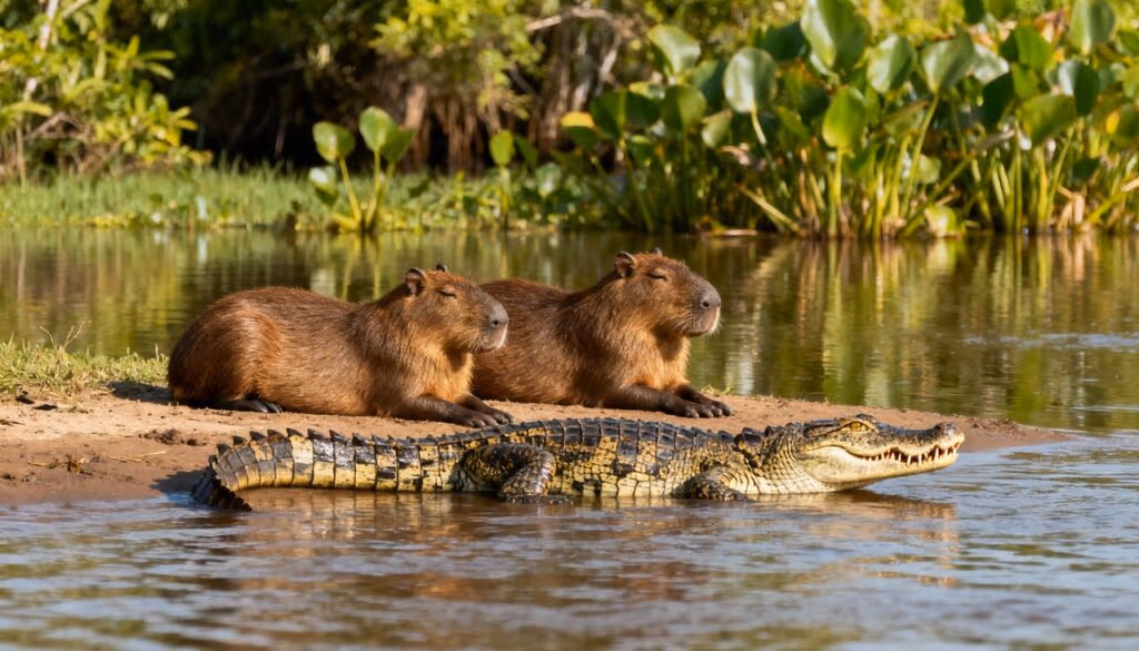 Por que os jacarés raramente comem capivaras?