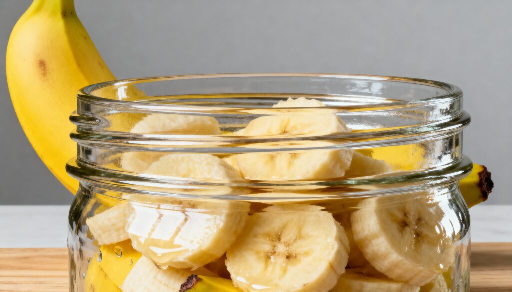 As bananas se manterão frescas por dias sem escurecer se forem armazenadas desta forma na cozinha