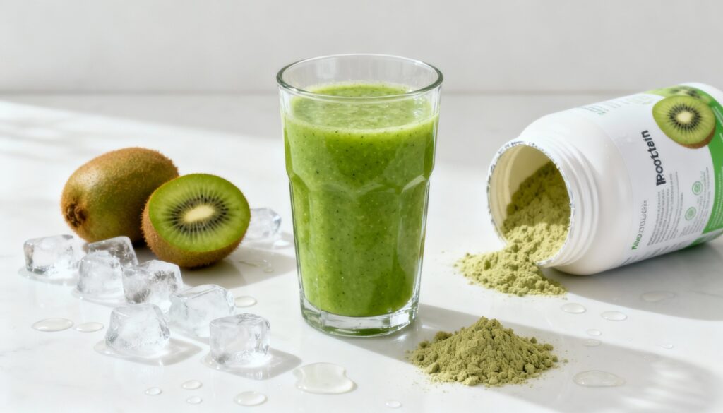 Como preparar um suco de kiwi com proteína para ganhar massa muscular e ficar mais forte