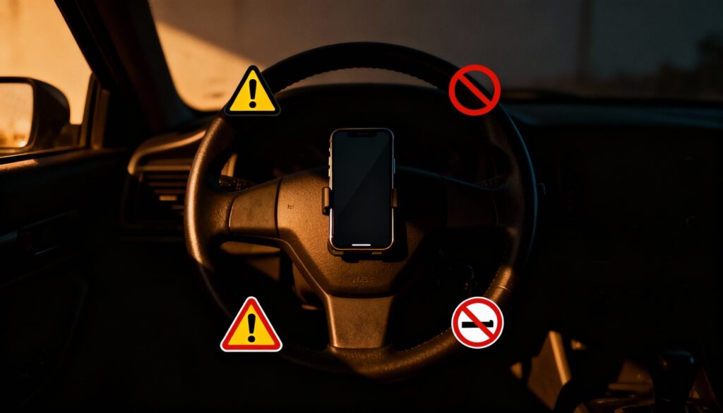 É permitido deixar celular no colo ou digitar no WhatsApp parado no sinal?