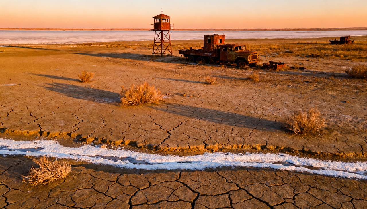 Ilha que abrigava animais selvagens e antílopes raros virou deserto após mar secar