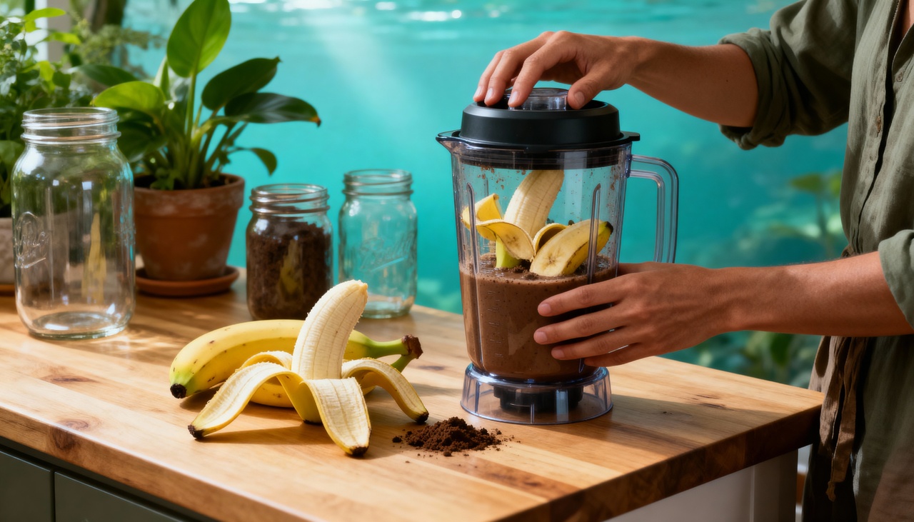 Misturar cascas de banana com água: Por que é recomendado e quais os seus benefícios.