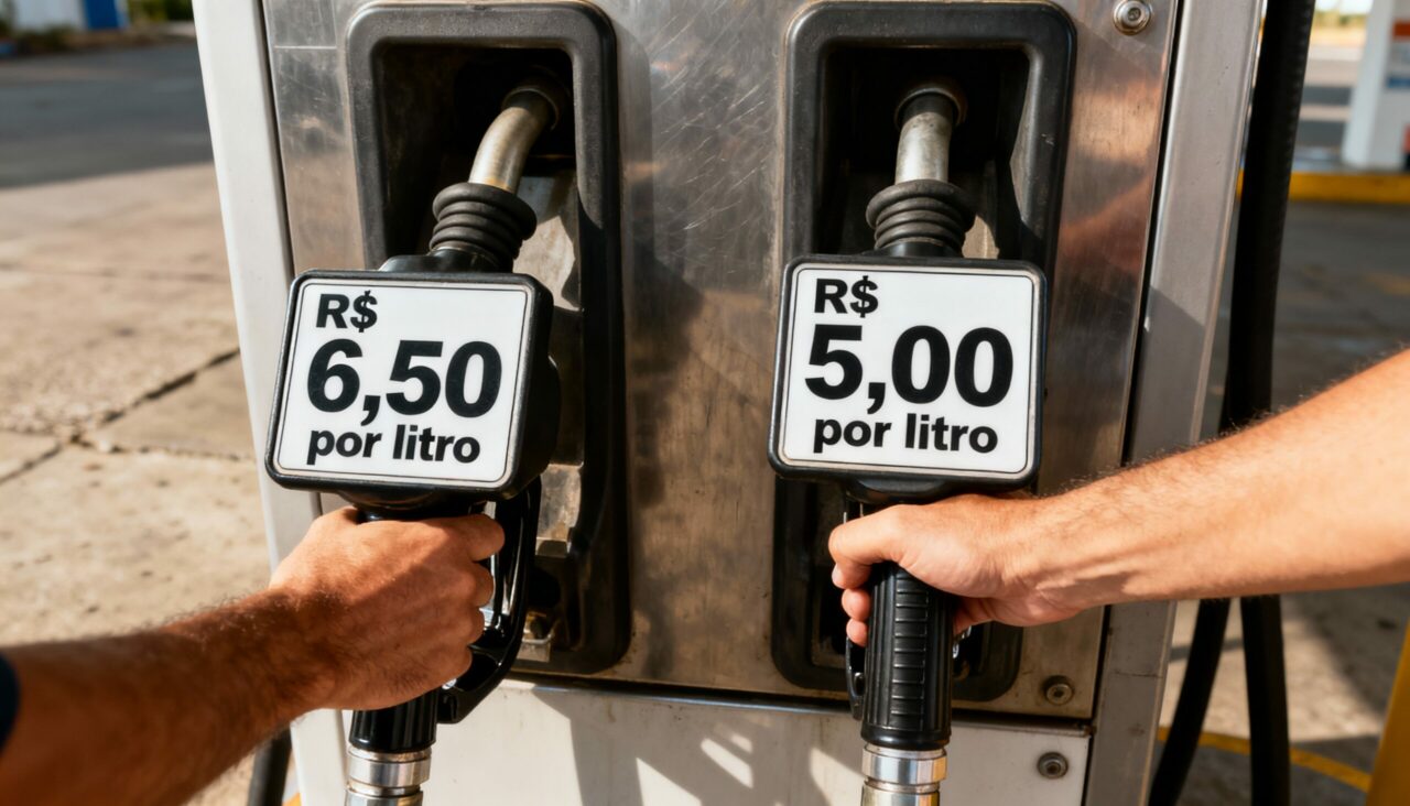 Quanto você teria economizado com gasolina se ela tivesse ficado 5 reais o ano todo
