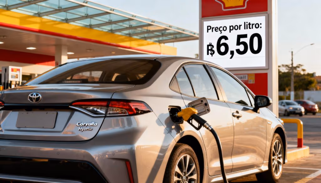 Quanto custa de gasolina ter um Corolla em 2025?