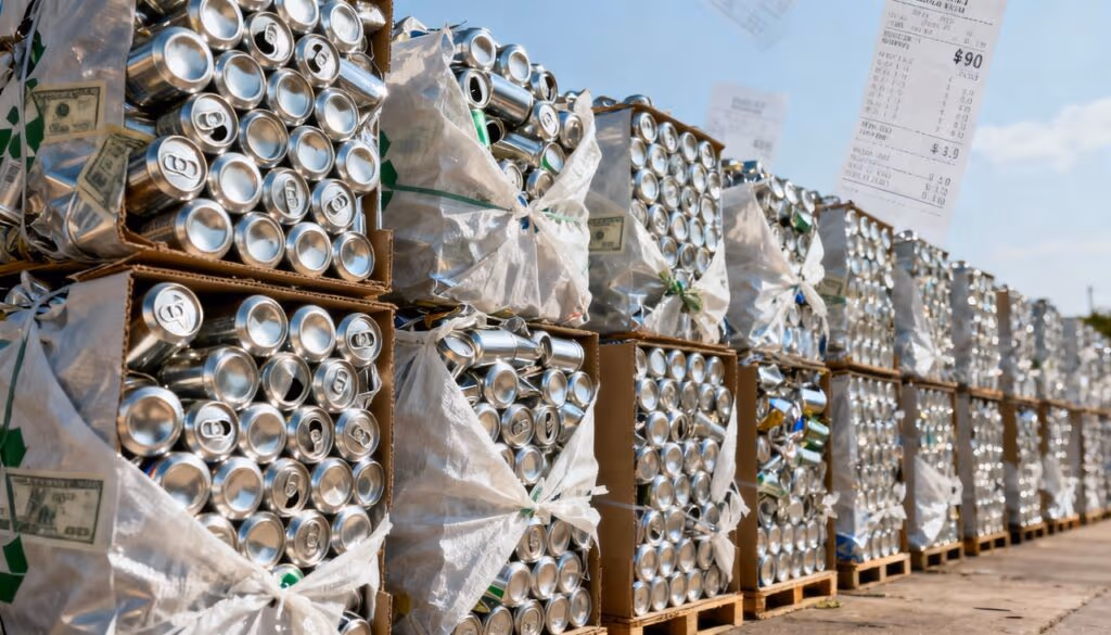 Recolhemos 450.000 latas e garrafas para reciclagem e compramos uma casa