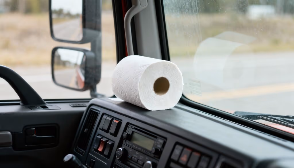 Por que motoristas que fazem longas viagens colocam papel higiênico em seus para-brisas?