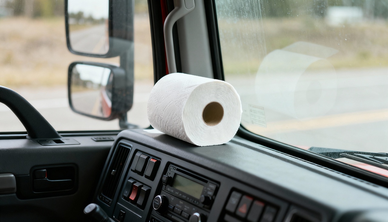 Por que motoristas que fazem longas viagens colocam papel higiênico em seus para-brisas?