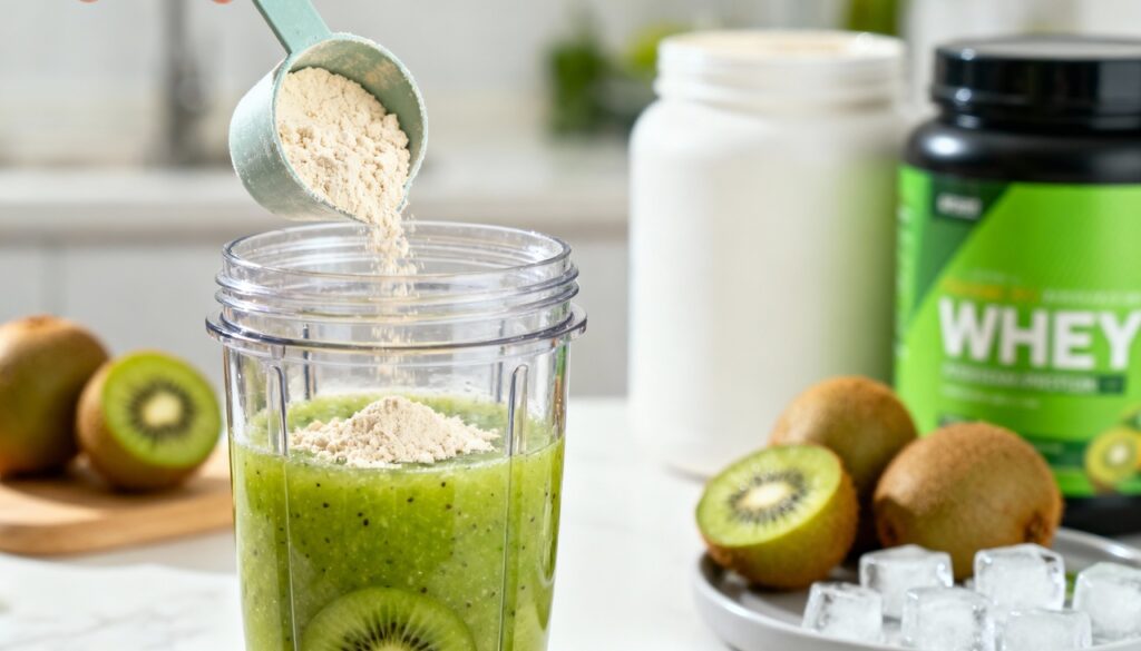 Como preparar um suco de kiwi com proteína para ganhar massa muscular e ficar mais forte