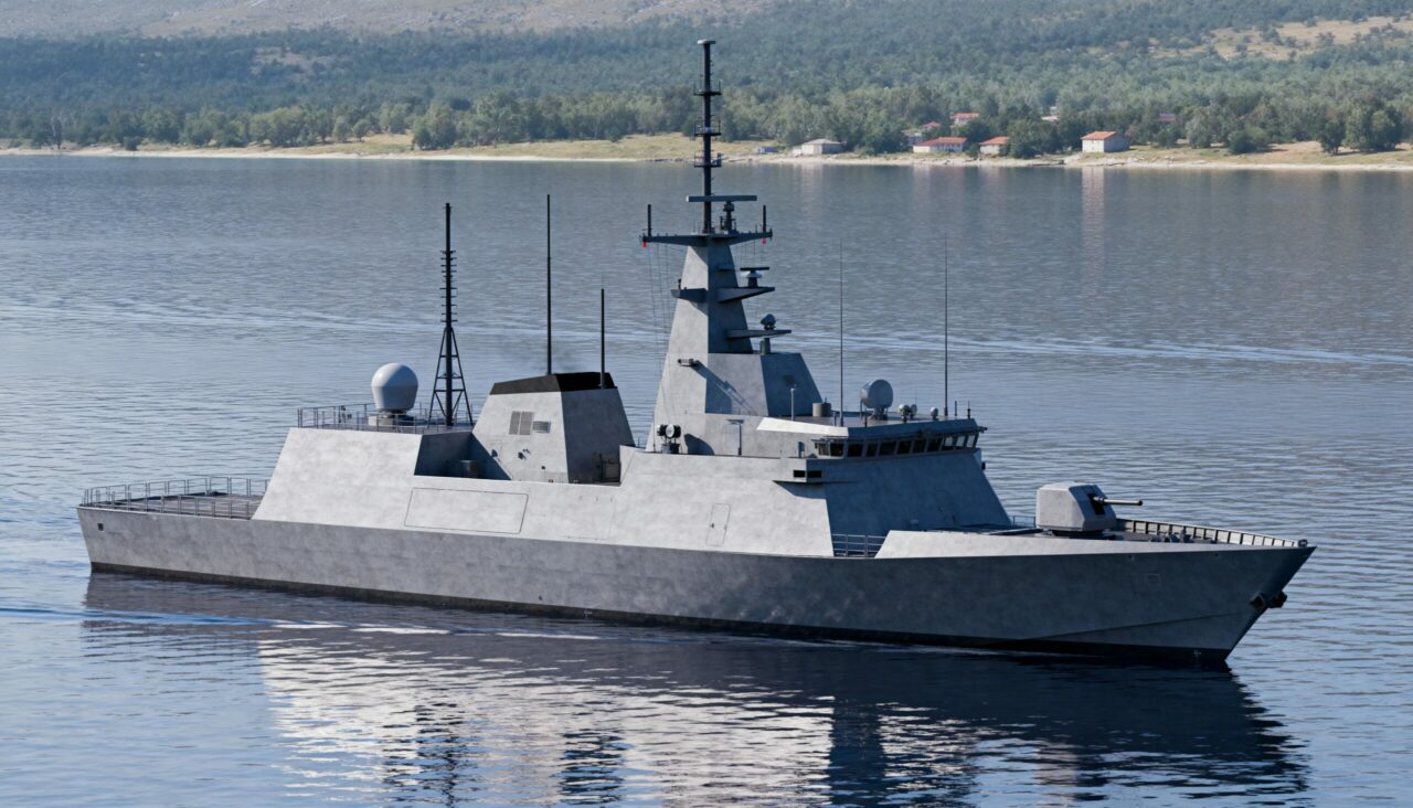 Primeira viagem do novo navio de guerra patrulha modular