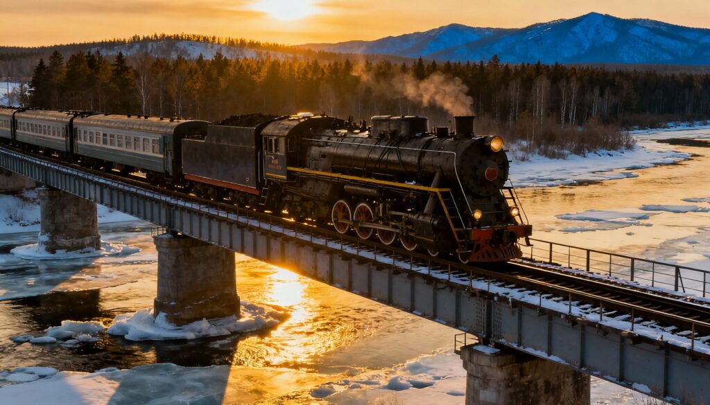 O país com a ferrovia mais longa do mundo: ela atravessa oito fusos horários.