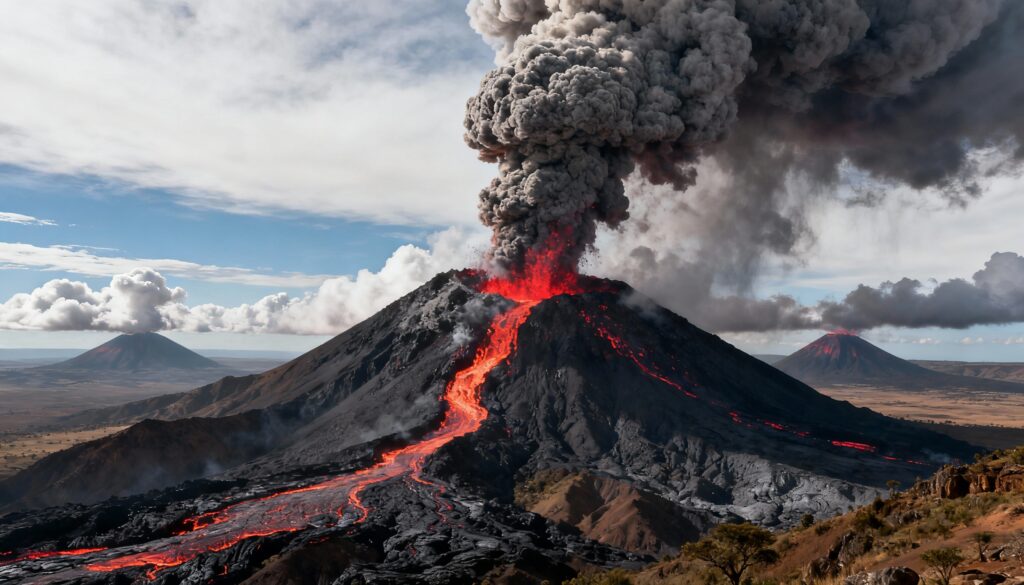 Vulcão entra em erupção pela primeira vez em 12.000 anos e moradores entram em pânico