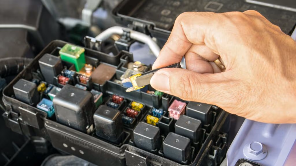Um simples estouro de fusível deixou o carro todo sem energia