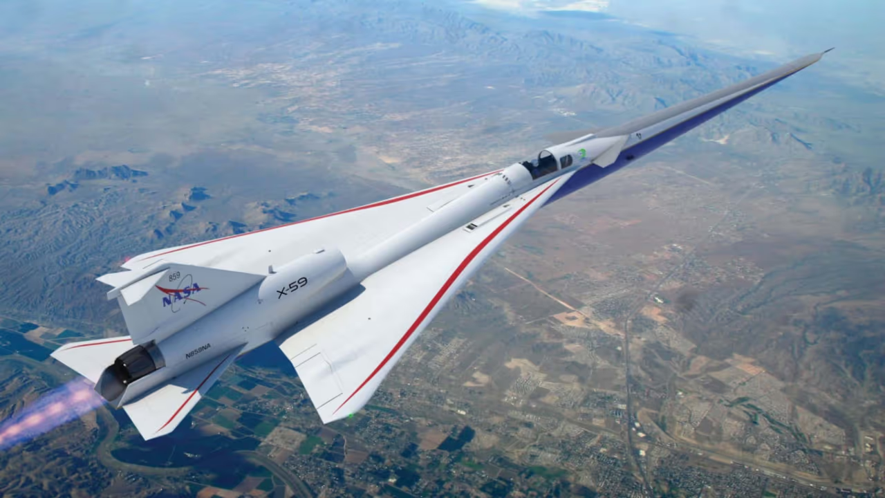 A NASA testa o X-59, seu supersônico silencioso que revive o sonho do Concorde