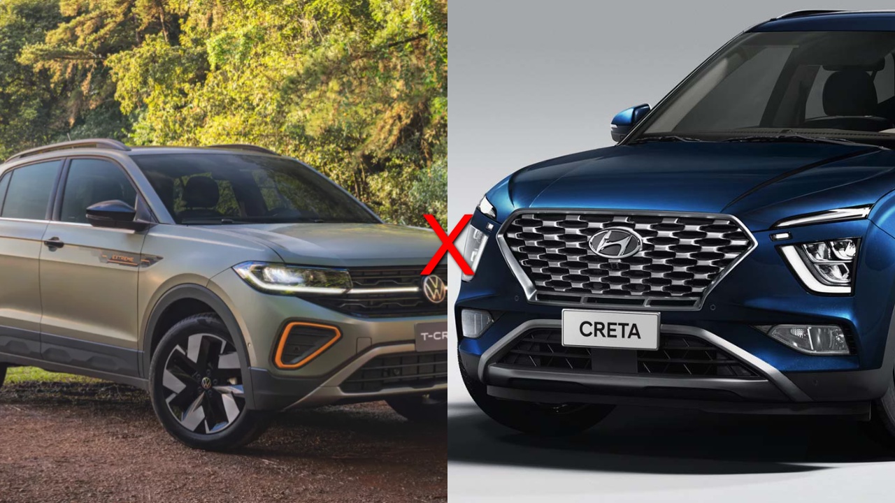 Creta e T-Cross travam o duelo mais acirrado entre os SUVs urbanos