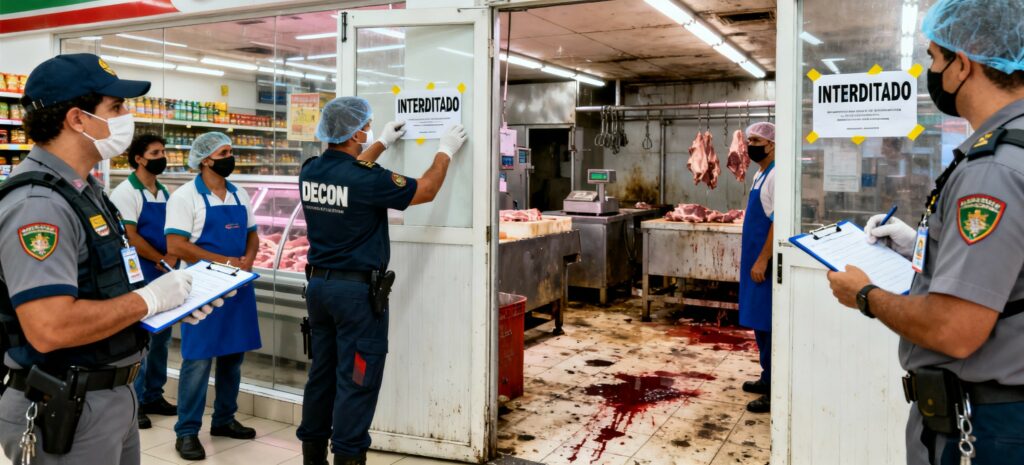 Famoso supermercado é interditado por falta de condições sanitárias