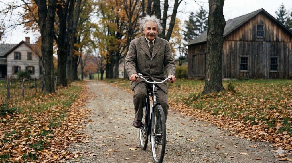 Albert Einstein A vida é como uma bicicleta. Para manter o equilíbrio, você tem que continuar