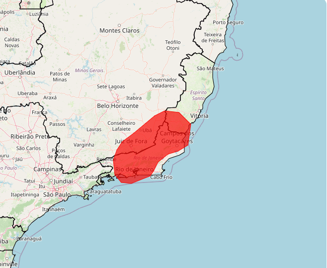 Alerta Inmet para chuvas intensas com risco de acumulado nesta 4°feira, 17