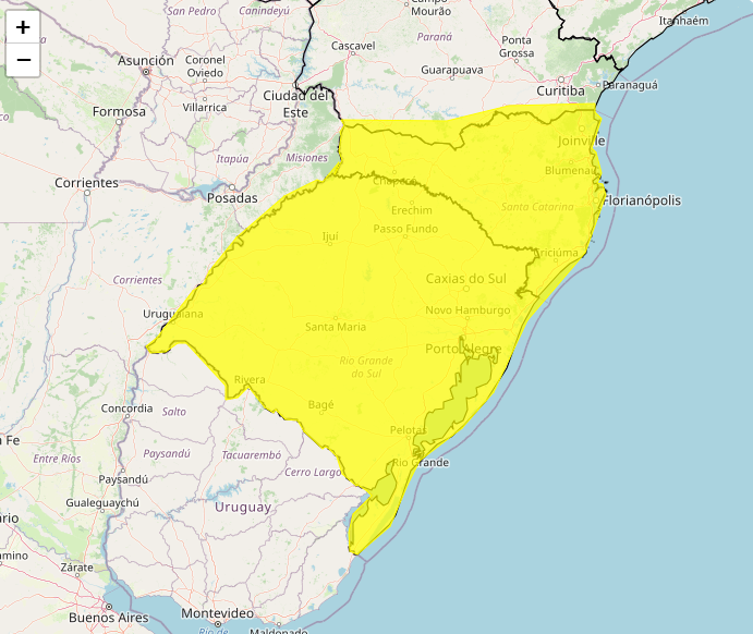 Alerta Inmet para forte tempestade nos dias 25 e 26, veja as regiões
