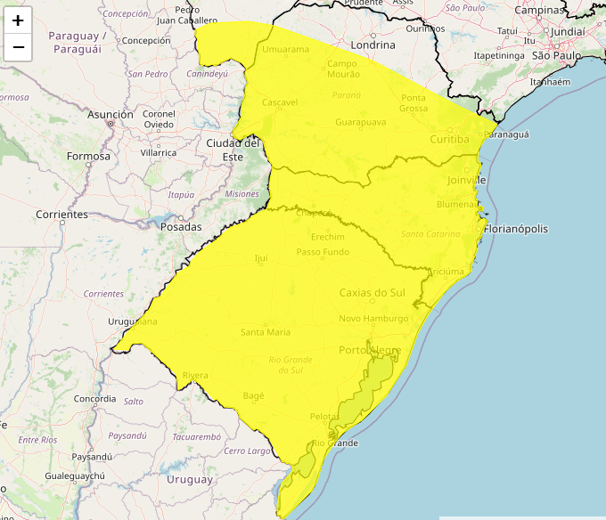 Alerta Inmet para fortes chuvas acompanhada de tempestade nos dias 08 e 09
