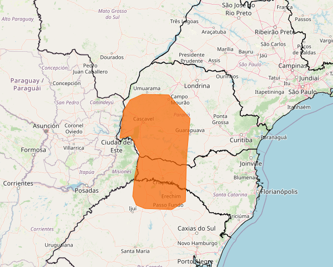 Alerta Inmet para fortes chuvas na noite do réveillon e no1° dia de 2026