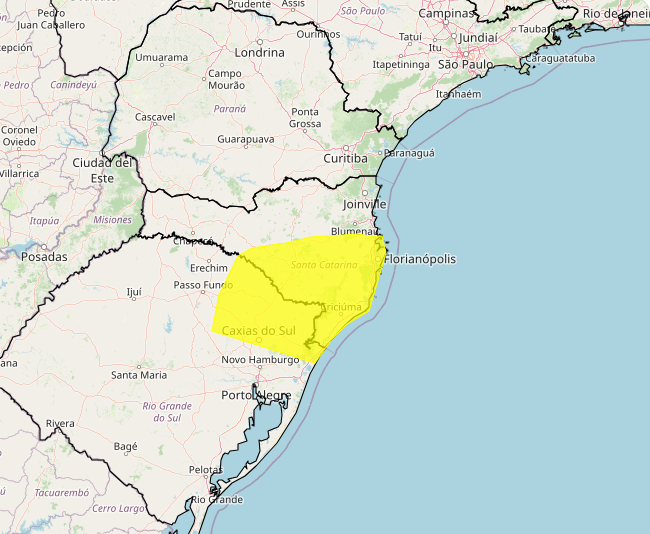 Alerta Inmet para fortes chuvas nos dias 28 e 29, veja as regiões
