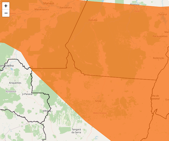 Alerta Inmet para os riscos de fortes chuvas nos dias 19 e 20