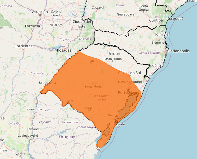 Alerta Inmet para risco de forte tempestade nos dias 21 e 22