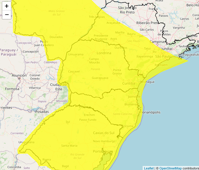 Alerta do Inmet para chuvas intensas nos dias 15 e 16, veja as regiões