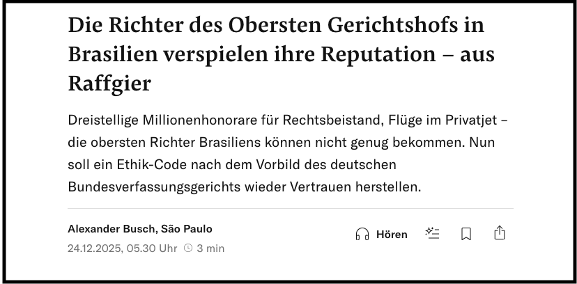 Toffoli e Moraes repercutem na Suíça