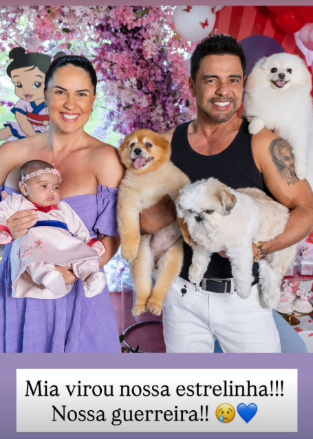 Zezé Di Camargo e Graciele Lacerda compartilham o luto