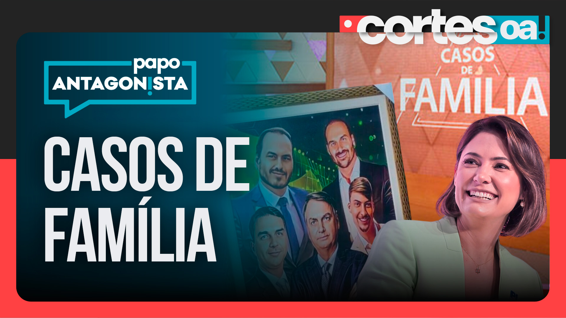 Michelle vence queda de braço com filhos de Bolsonaro