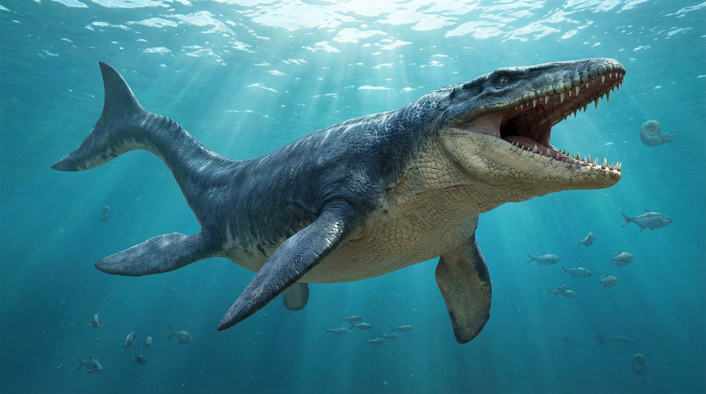 Dente fóssil de monstro marinho pré-histórico revela realidade brutal do “predador dos rios”