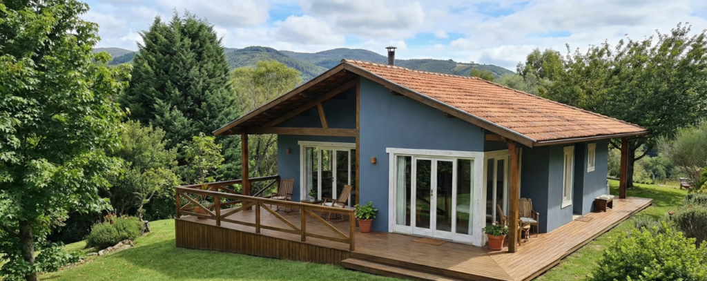 Casa de campo em Gonçalves une charme, conforto e paisagem natural em um projeto acolhedor