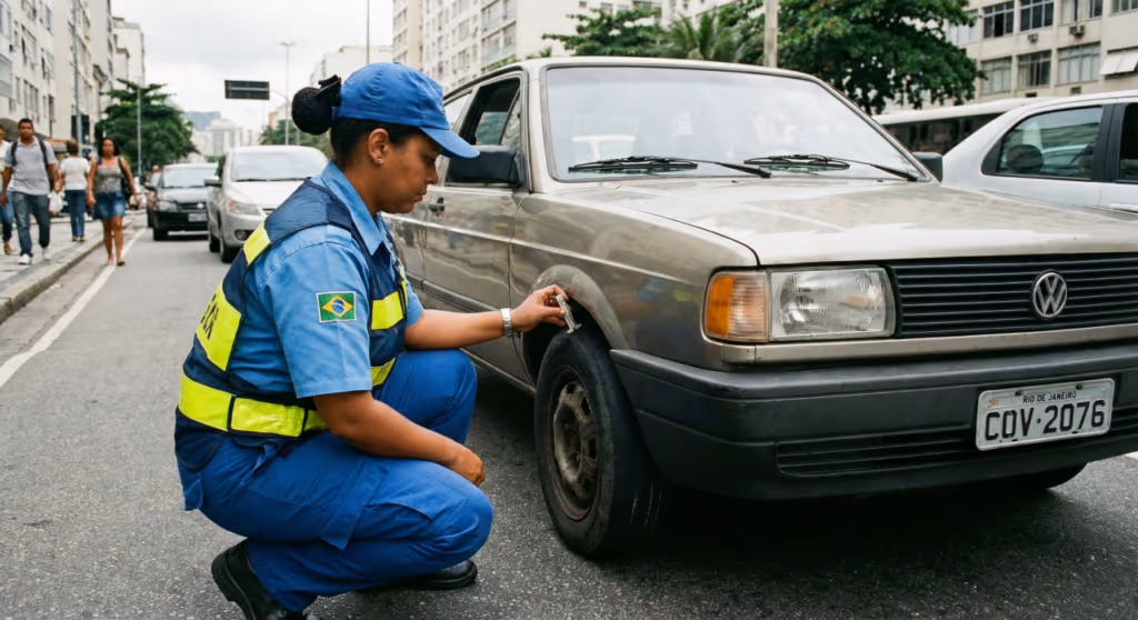O que acontece se seu pneu estiver assim durante uma blitz de fim de ano