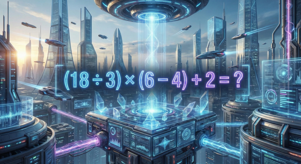 Quanto é (18 ÷ 3) × (6 – 4) + 2? A maioria erra essa conta por bobeira