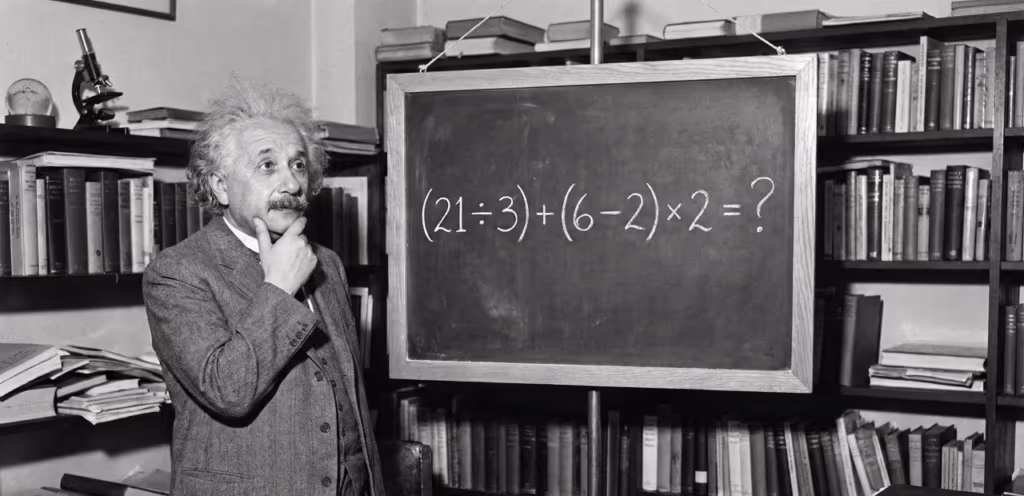 Quanto é (21 – 3) × (6 – 2) × 2? A equação que parece fácil, mas gera briga nos comentários