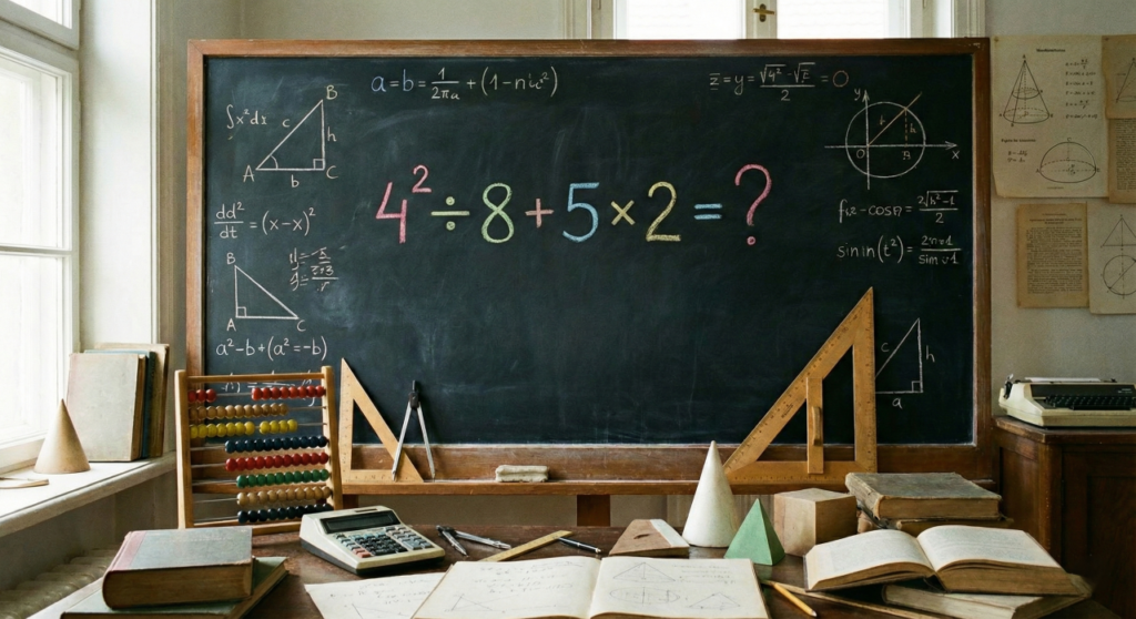 Quanto é 4² ÷ 8 + 5 × 2? A conta com potência que pega muitos de surpresa